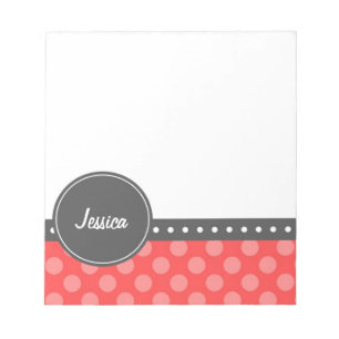 Polka Dot Monogram Notitieblok