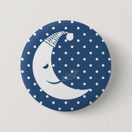 Polka Dot Moon Ronde Button 5,7 Cm (Voorkant)