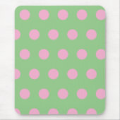 Polka Dot Muismat (Sage Green & Pastel Pink) (Voorkant)