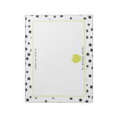 Polka Dot Neon Apple-leraar Notitieblok (Gedraaid)