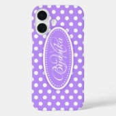 Polka dot nommé coque ipad violet (Verso)