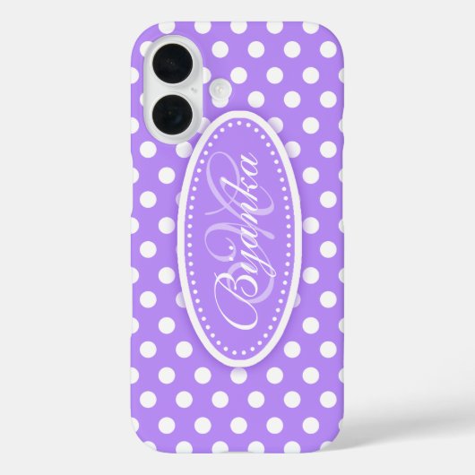 Polka dot nommé coque ipad violet (Verso)