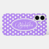 Polka dot nommé coque ipad violet (Verso (horizontal))