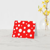 Polka Dot Notecard Kaart (Gele Bloem)