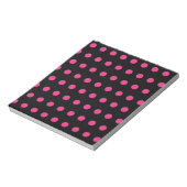 Polka Dot Notitieblok (zwart en neonroze) (Gedraaid)