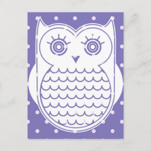 Polka Dot Owl Briefkaart