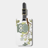 Polka Dot Owl in Tree Bagagelabel (Voorkant verticaal)