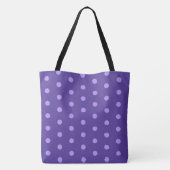 Polka Dot Paars Patterned Shoulder Bag Draagtas (Achterkant)