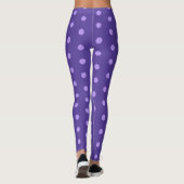 Polka Dot Paarse patterings Leggings (Achterkant)