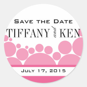 Polka Dot Parade roze Ronde Sticker