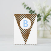 Polka Dot Party Flag Bunting Banner Post Card Briefkaart (Staand voorkant)