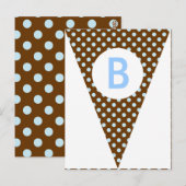 Polka Dot Party Flag Bunting Banner Post Card Briefkaart (Voorkant / Achterkant)