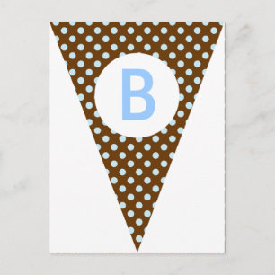 Polka Dot Party Flag Bunting Banner Post Card Briefkaart