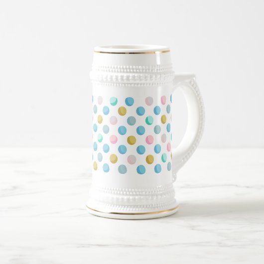Polka dot pastel mok 650 ml (Voorkant rechts)