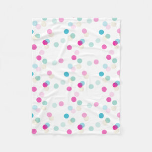 POLKA DOT  patroon roze aqua meisje kwekerij Fleece Deken
