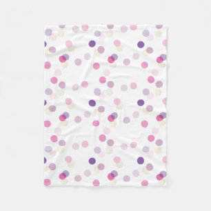 POLKA DOT  patroon roze paarse meisje kinderkamer Fleece Deken