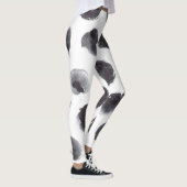 Polka dot patroon: zwart, grijs. leggings (Rechts)