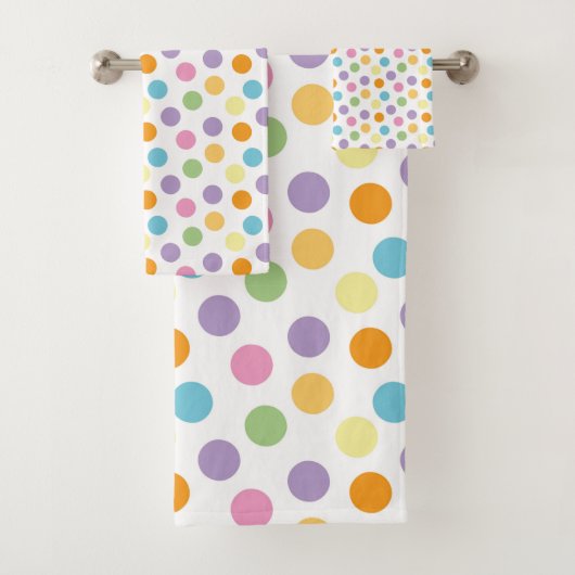 Polka Dot Pattern Bad Handdoek (Insitu)