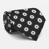 Polka Dot Pattern - Black White Grey Stropdas (Opgerold)