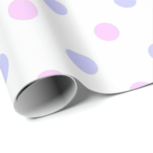 Polka Dot Pattern - Bleek Roze en Bleek Paars Cadeaupapier