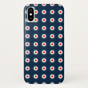 Polka Dot Pattern - Blue Red White iPhone X Hoesje