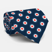Polka Dot Pattern - Blue Red White Stropdas (Opgerold)