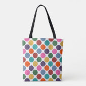 Polka Dot Pattern Canvas tas (Achterkant)