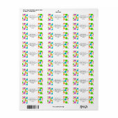 Polka Dot Pattern Etiket (Full Sheet)