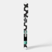 Polka Dot Pattern met Monogram Case-Mate iPhone Case (Achterkant / Rechts)