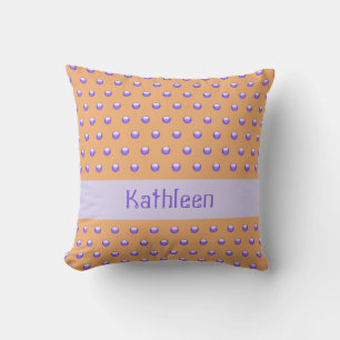 Polka Dot Pattern Modern Blue en Peach Spotted Kussen