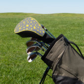 Polka Dot Pattern Yellow Grey Golfheadcover (Insitu)