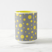 Polka Dot Pattern Yellow Grey Mok (Midden)