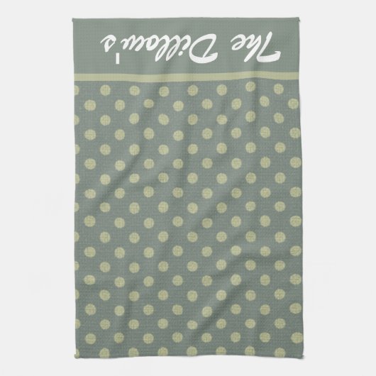 Polka Dot Personalized Hand Towel Sjabloon Theedoek (Verticaal)