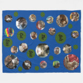 Polka Dot Pet Photo Keepomwille Blue Fleece Blanke (Voorkant (Horizontaal))