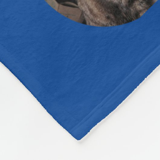 Polka Dot Pet Photo Keepomwille Blue Fleece Blanke Deken (Hoek)