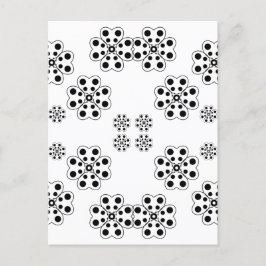 Polka Dot Petals Pattern Briefkaart