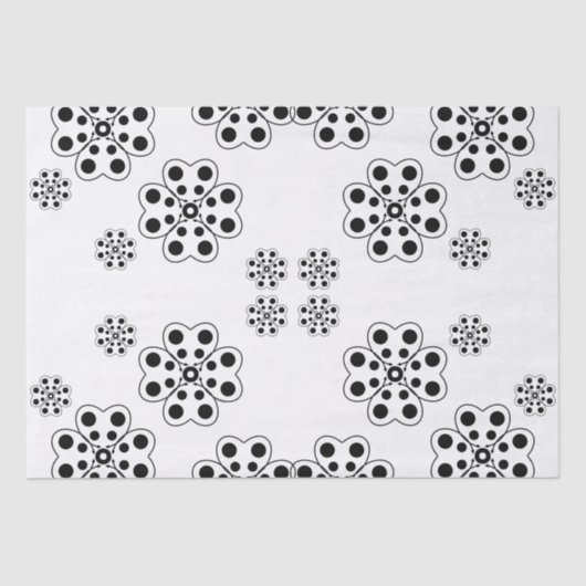 Polka Dot Petals Pattern Tissuepapier (Voorkant)