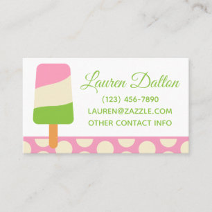 Polka Dot Popsicles Business of Contact Cards Visitekaartje