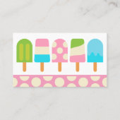 Polka Dot Popsicles Business ou Cartes de Contact (Dos)