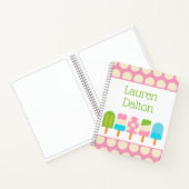 Polka Dot Popsicles Carnet Spiral Personnalisé (Intérieur)