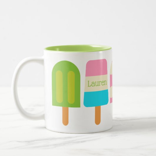 Polka Dot Popsicles Mug personnalisée (Gauche)