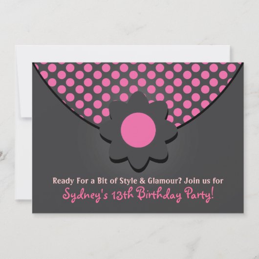 Polka Dot Purge Anniversaire Fête Invitations (Devant)