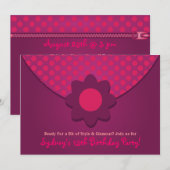 Polka Dot Purge Anniversaire Fête Invitations (Devant / Derrière)