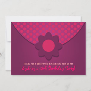 Polka Dot Purge Anniversaire Fête Invitations