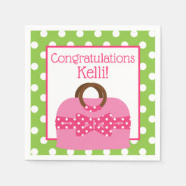 Polka Dot Purse Personalized Party Napkins Servet