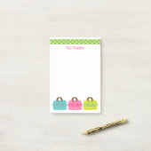 Polka Dot Purses Personalized Post-it Notitieblok Post-it® Notes (Op bureau)