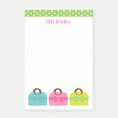 Polka Dot Purses Personalized Post-it Notitieblok Post-it® Notes (Voorkant)