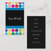 Polka Dot Rainbow Fun Visitekaartje (Voorkant / Achterkant)