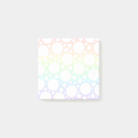 Polka Dot Rainbow Gradient Post-it Notes (Voorkant)
