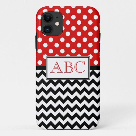 Polka Dot Red en Chevron iPhone 5 Hoesje (Achterkant)